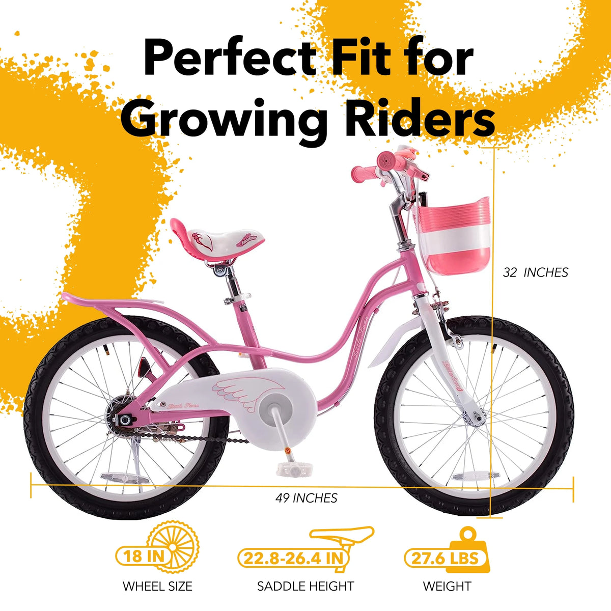 Pink 12 Carbon Steel Kids Bike P3016