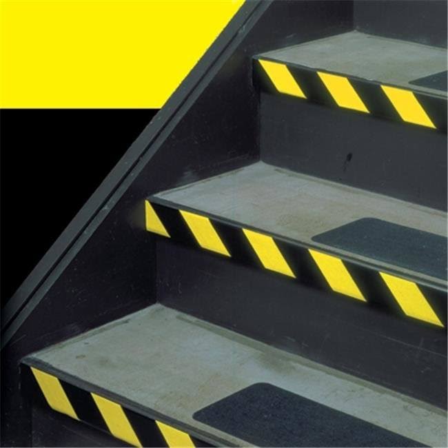 Black/Yellow Striped Vinyl Safety Tape, 12/Case B94086