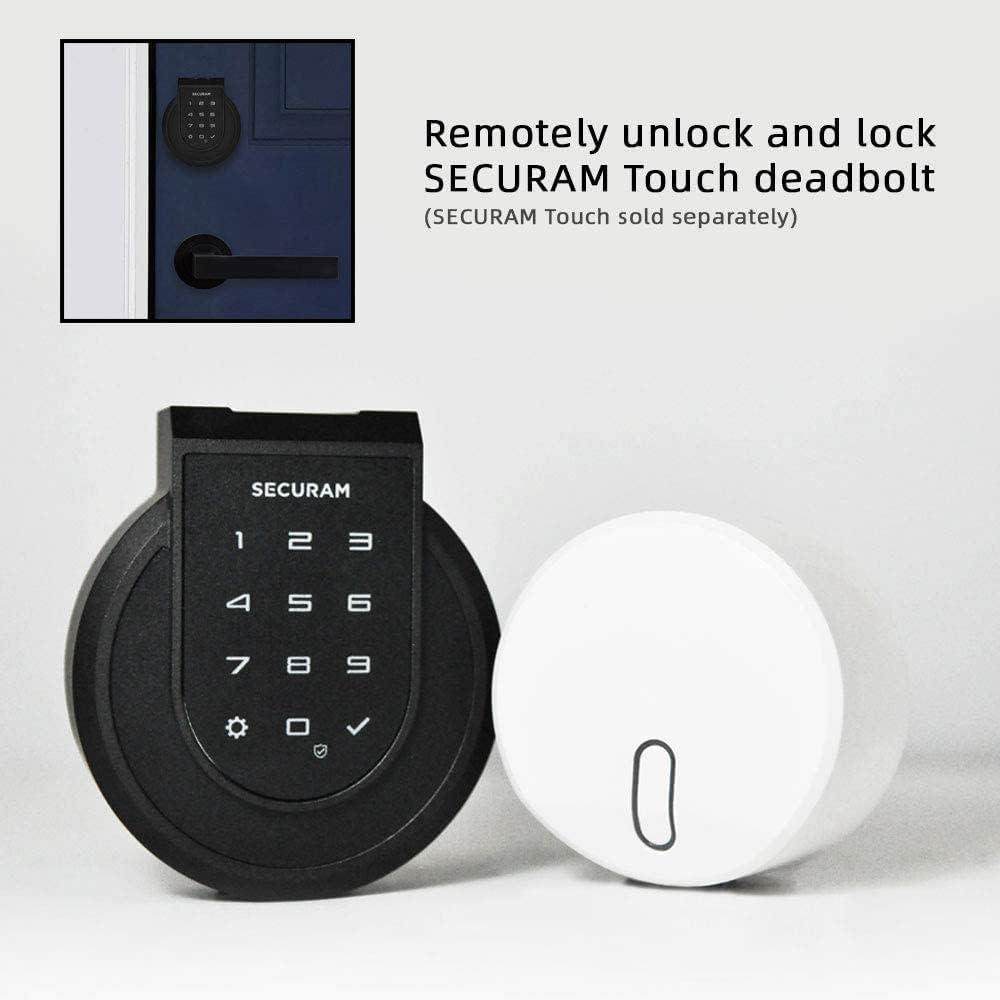 Touch Smart Lock Deadbolt with Smart Hub, Fingerprint, Touchpad, Remote Control, Voice Control, Auto-relock and Alarm Y96477