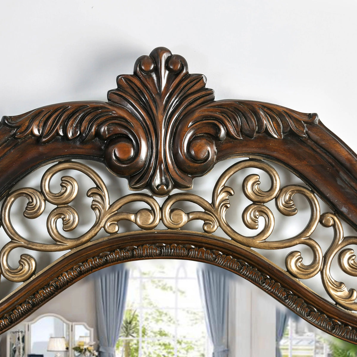 Brown Cherry Queen Wood Panel Bed I434105