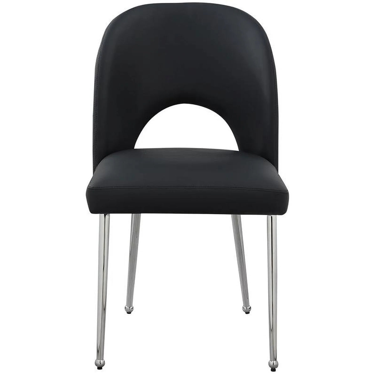 Black Vegan Leather Dining Chair U997