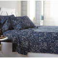 Blue 4-Piece Printed Bed Sheet Set A874737