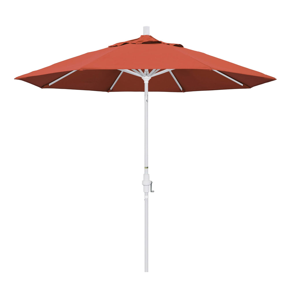 9 Feet Aluminum Market Umbrella Collar Tilt Matted White Olefin Sunset B451156