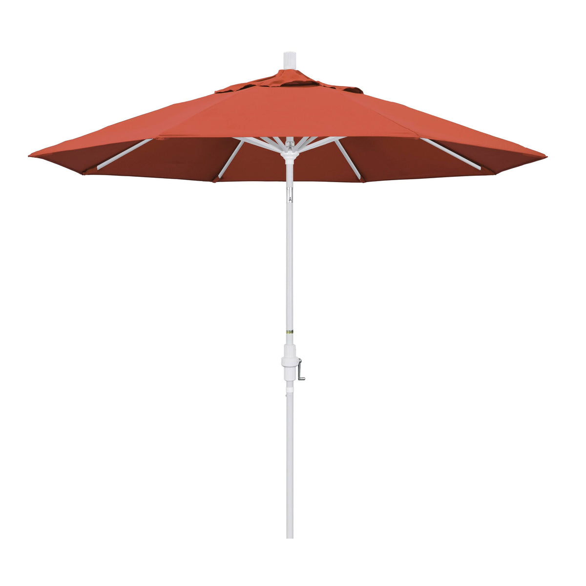 9 Feet Aluminum Market Umbrella Collar Tilt Matted White Olefin Sunset B451156
