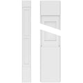 8x22W x 60x22H x 2x22P Two Equal Flat Panel PVC Pilaster with Standard Capital and Base (Pair) N70514