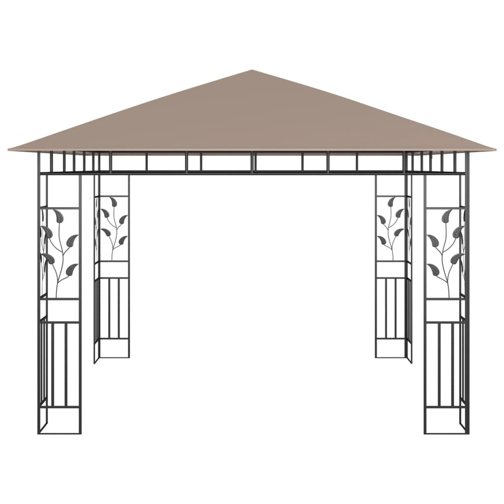 Taupe Gazebo with Mosquito Net K4438