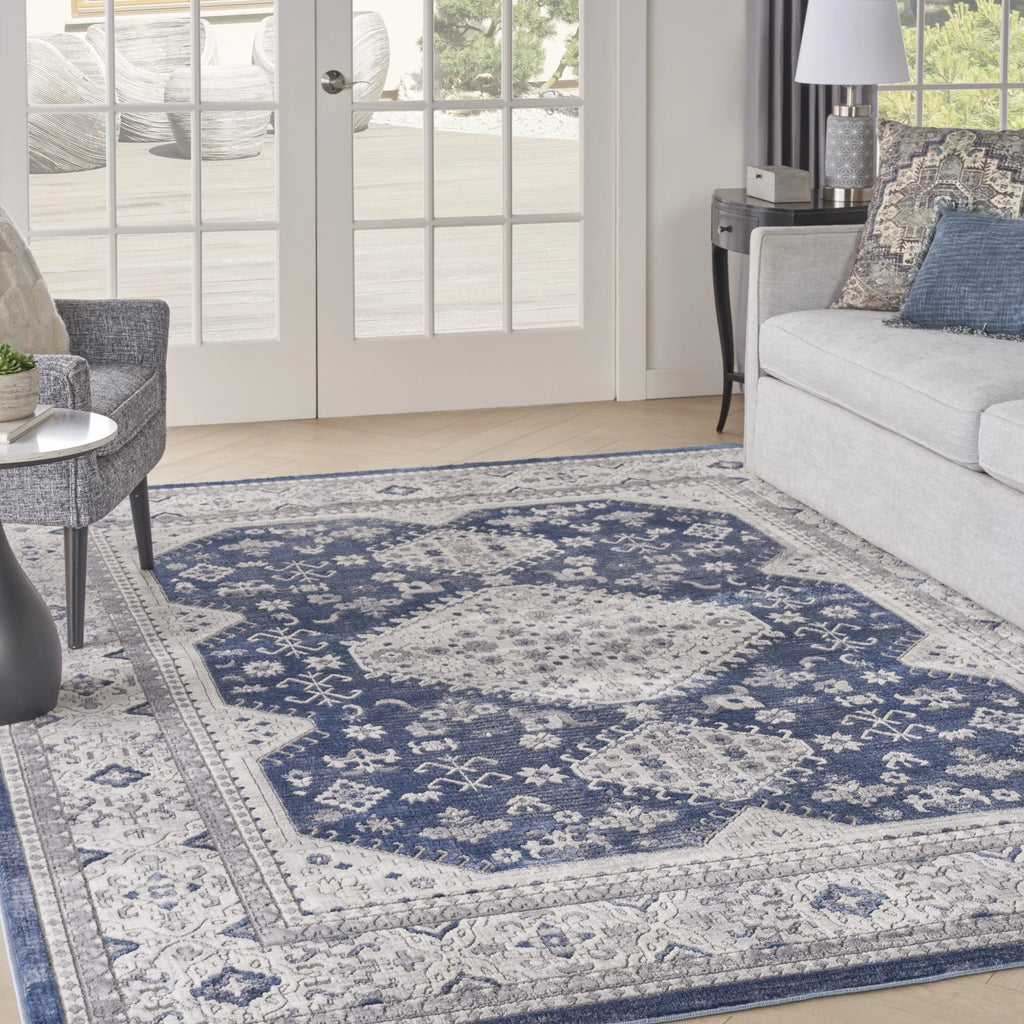 Persian Grey/Navy 8x10 Area Rug P969446