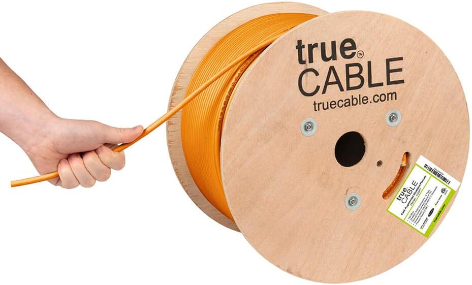 1000ft Gray 23AWG Solid Bare Copper Shielded Plenum Bulk Ethernet Cable W7485
