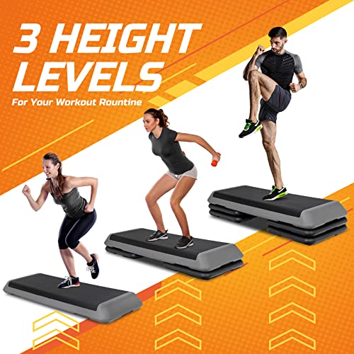 43'' Adjustable Fitness Stepper with 4 Stackable Risers Y8389