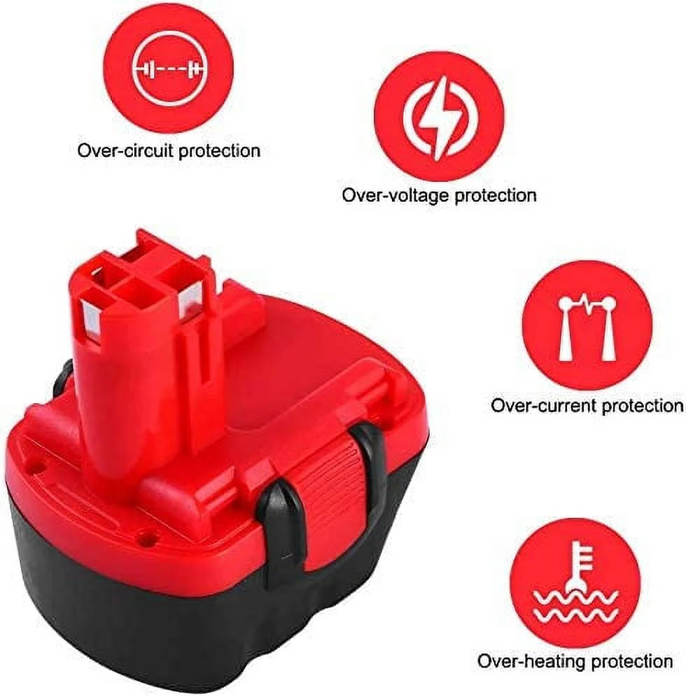 2 Pack 12V 3.0Ah Ni-MH Cordless Power Tool Battery H678