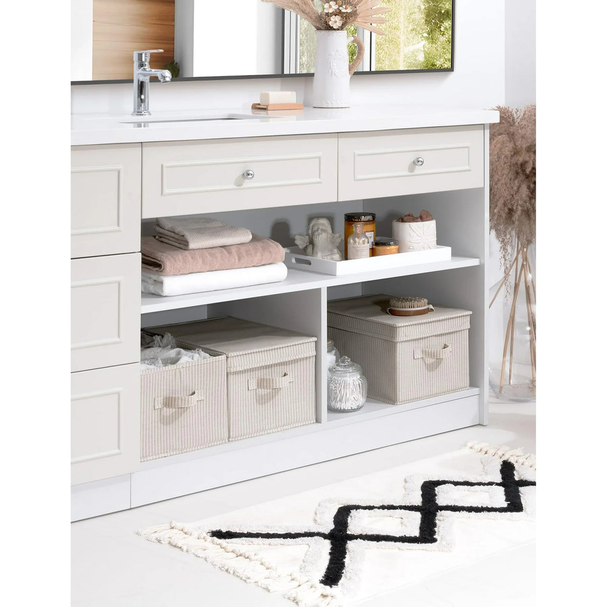 Gray Large 3-Pack Storage Bins with Lid M320