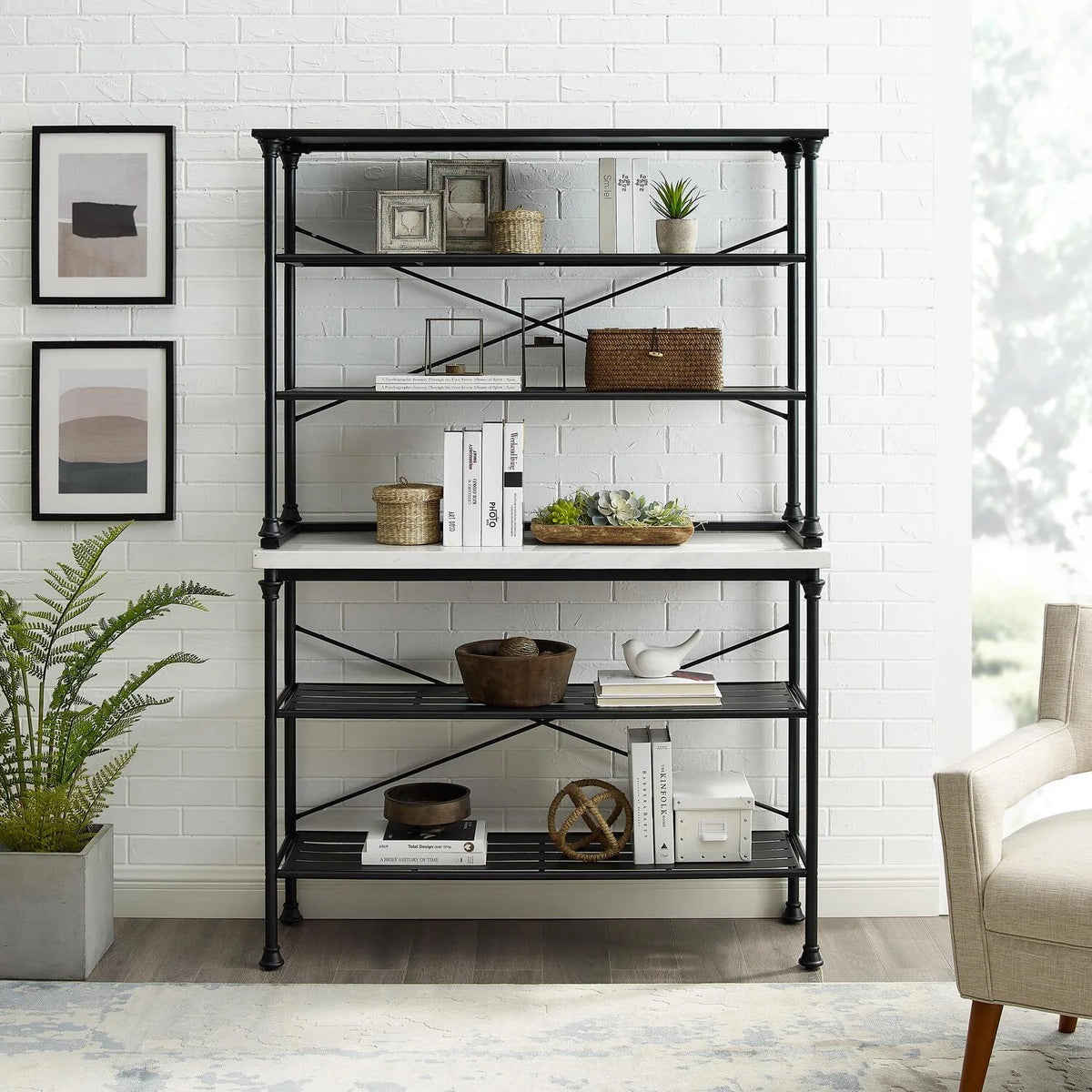 Matte Black Baker's Rack A115