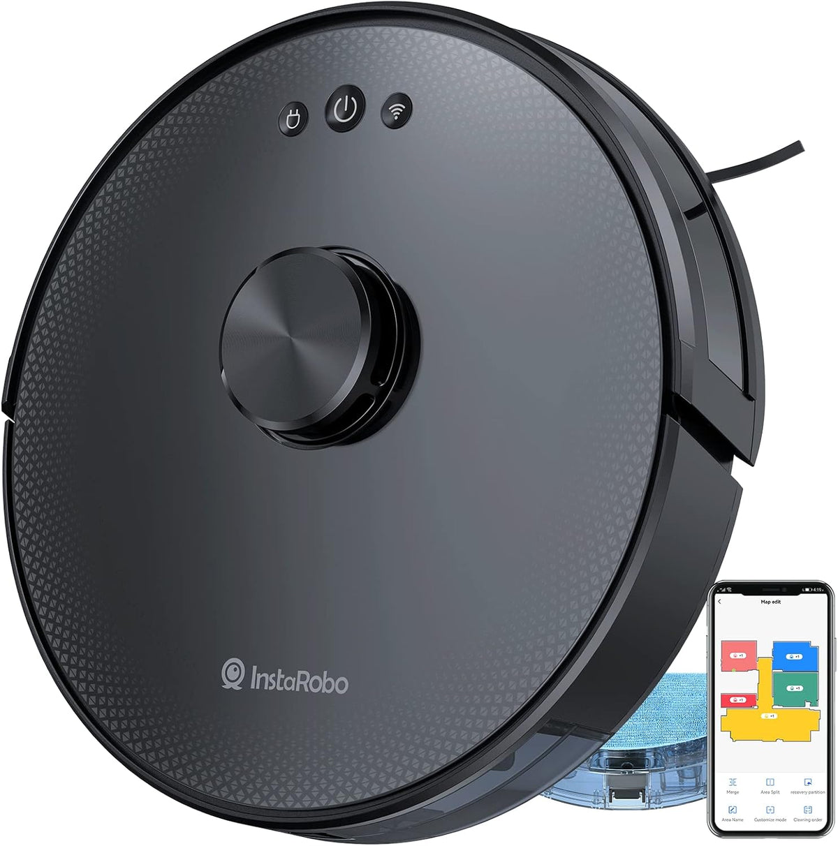 Robot Vacuum Cleaner with Precise Navigation, 2 in 1 Vacuum and Mop, Smart Mapping (Blue) E8981