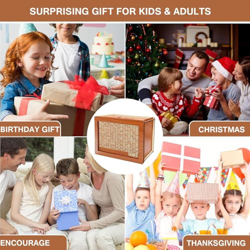 Wooden Savings Box with Money Target and Numbers O2437