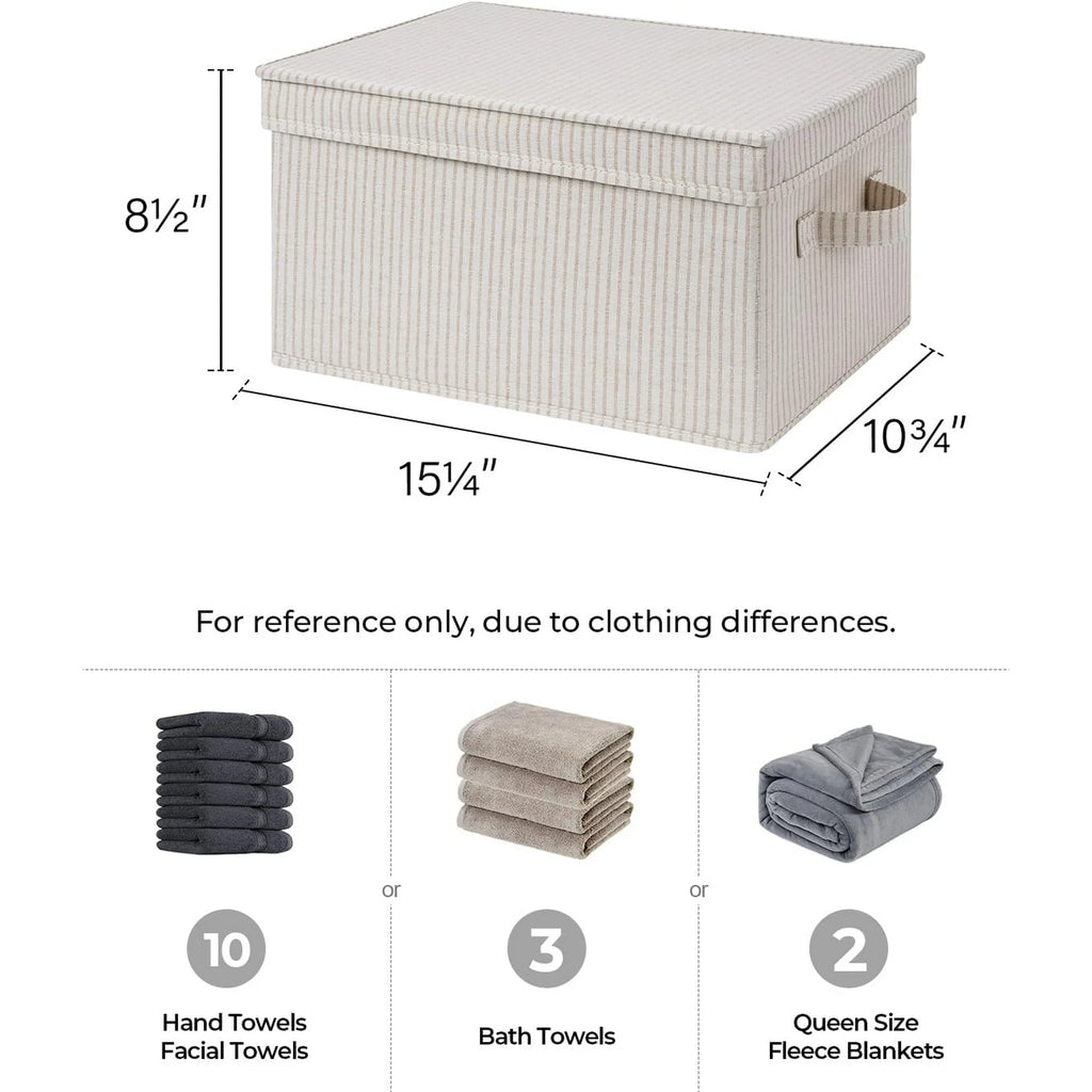 Gray Large 3-Pack Storage Bins with Lid M320