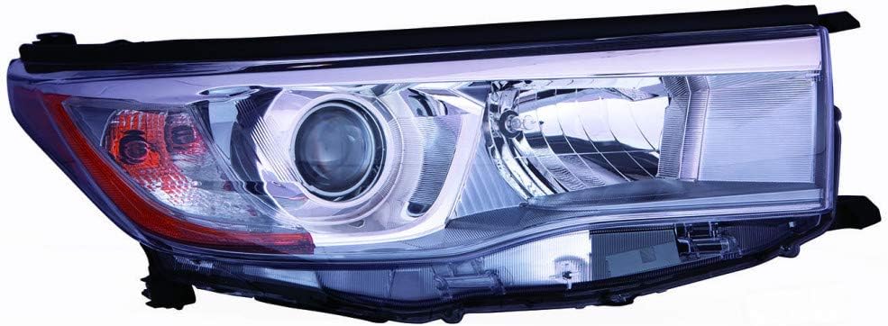 Headlight Assembly for Toyota Highlander Hybrid 2014 2015 2016 Passenger Side E451876