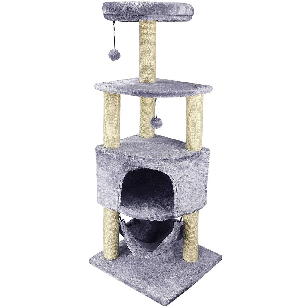 Cat Tree with Scratching Post and Hanging Bed J190198