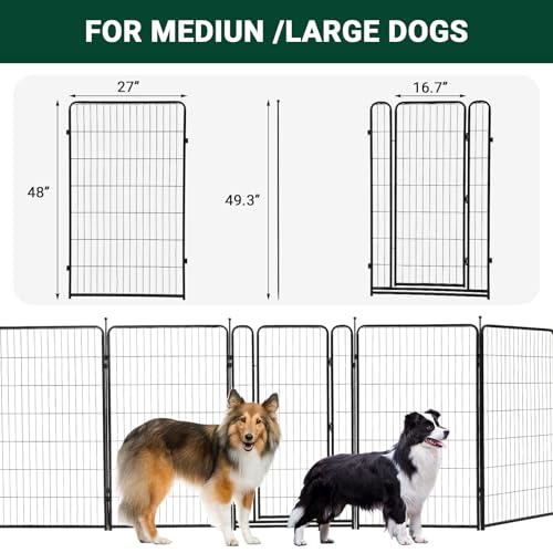 40 inch 18 Ft 8 Panels Heavy Duty Metal Dog Playpen P668