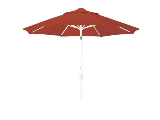 9 Feet Aluminum Market Umbrella Collar Tilt Matted White Olefin Sunset B451156
