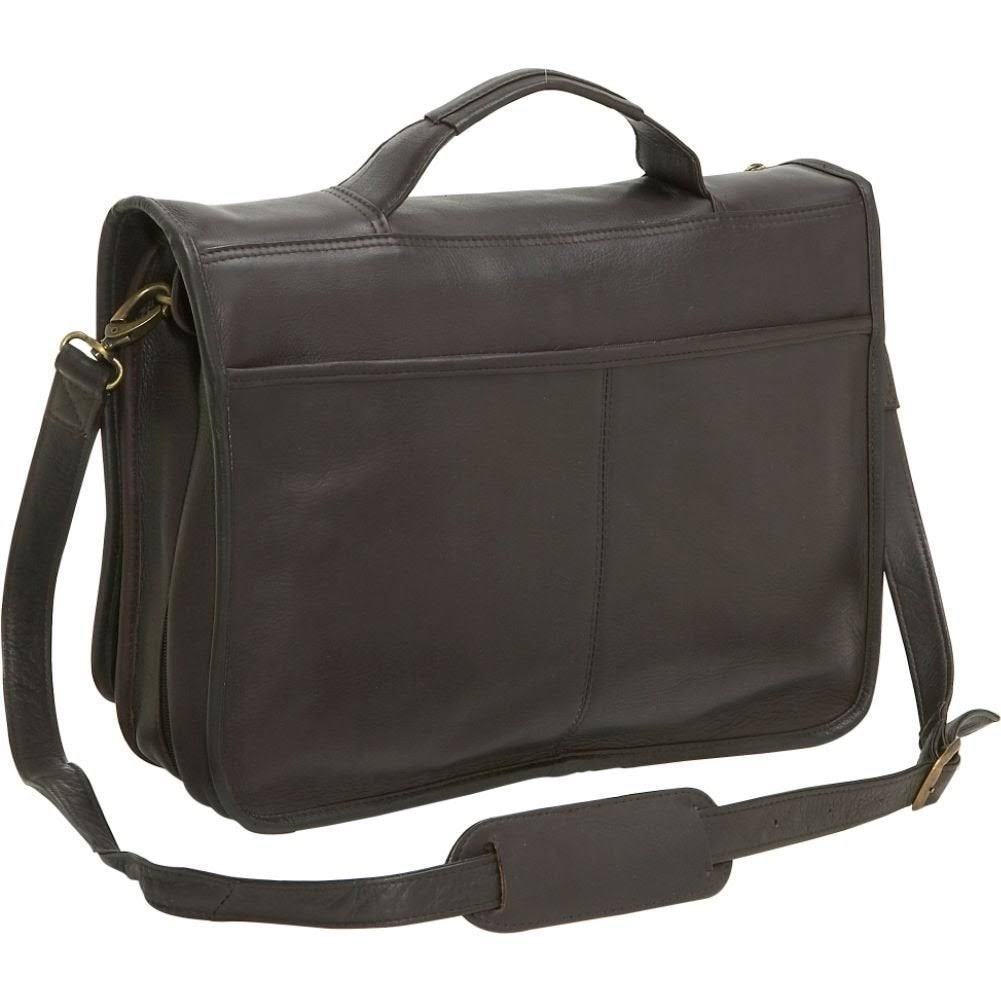 Leather Expandable Messenger J82665