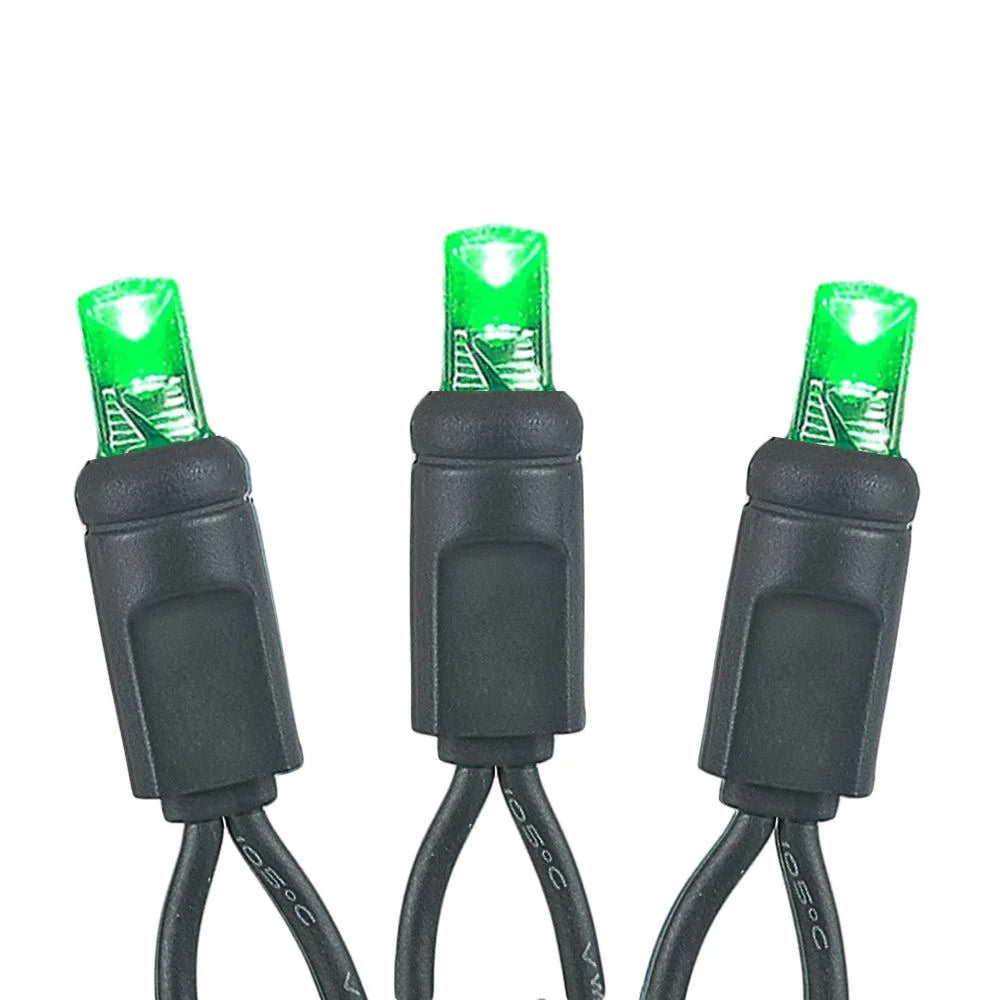 100 Light LED Christmas Mini Light Set, Warm White, Black Wire C169
