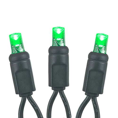 100 Light LED Christmas Mini Light Set, Warm White, Black Wire C169