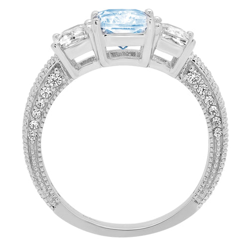 18k White Gold Three-Stone Ring X5283