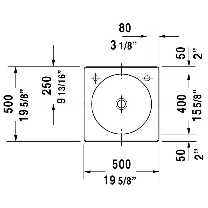 White Above-Counter Basin E746