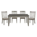 Light Gray 5pc Wooden Dining Set with Drawers D82044