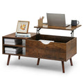 Wood Lift Top Coffee Table with Hidden Storage B635478