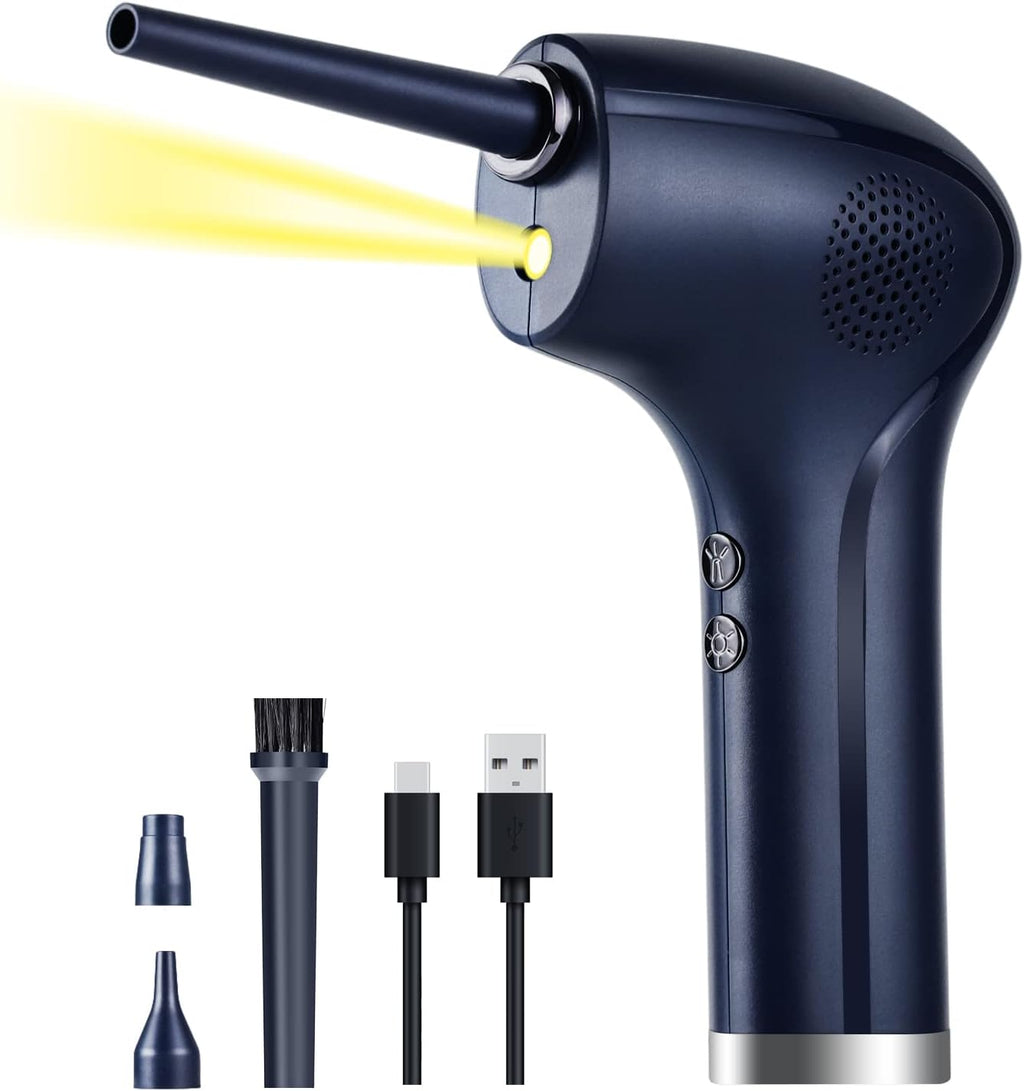 Cordless Electric Air Duster with LED Light, 37000 RPM, 6000 mAh, Pack of 2 D8165