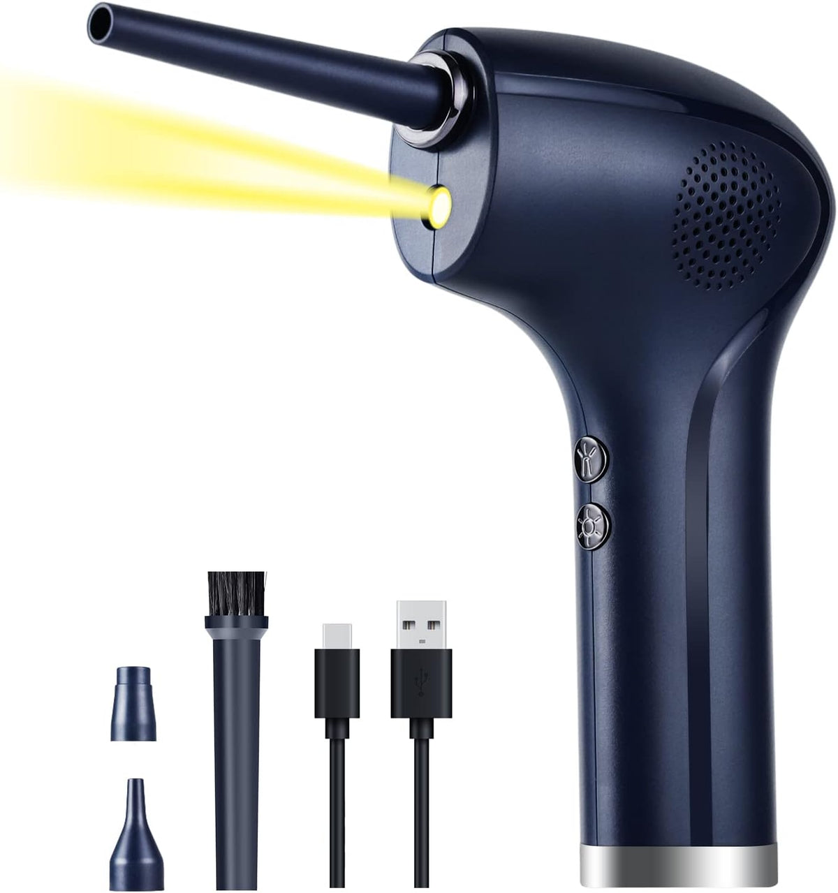 Cordless Electric Air Duster with LED Light, 37000 RPM, 6000 mAh, Pack of 2 D8165
