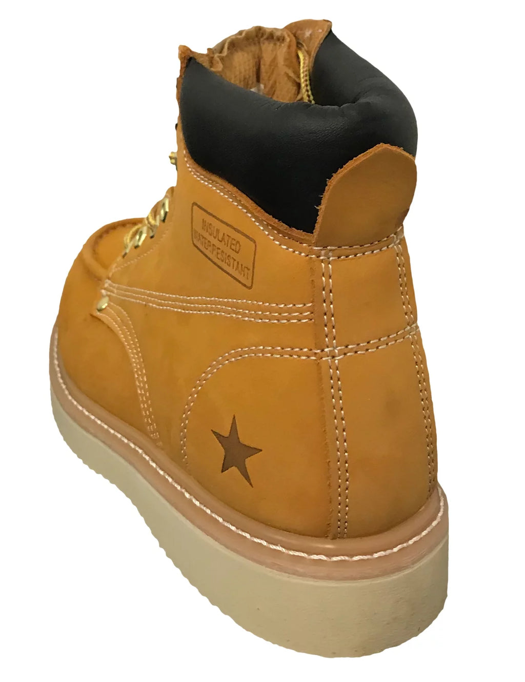 Men's Genuine Leather Moc Toe Work Boots A8671
