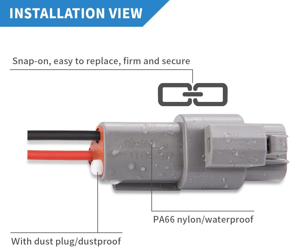 238PCS Waterproofing DT Connector with 164PCS Size 16 Solid Contacts G96757