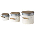 Metal Set of 3 Cylindrical Box X2798