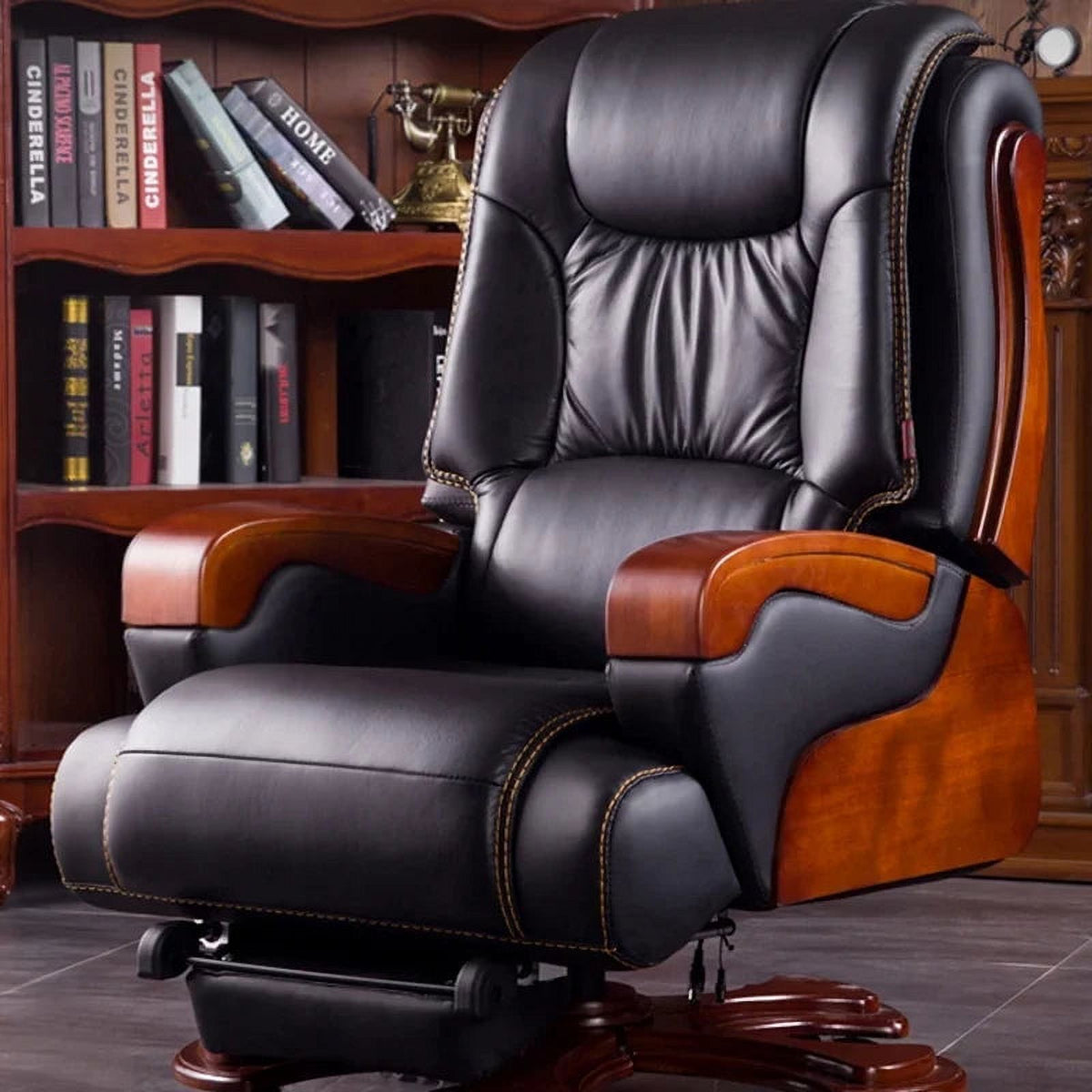 Leather Recliner Ergonomic Computer Massage Chair O46827