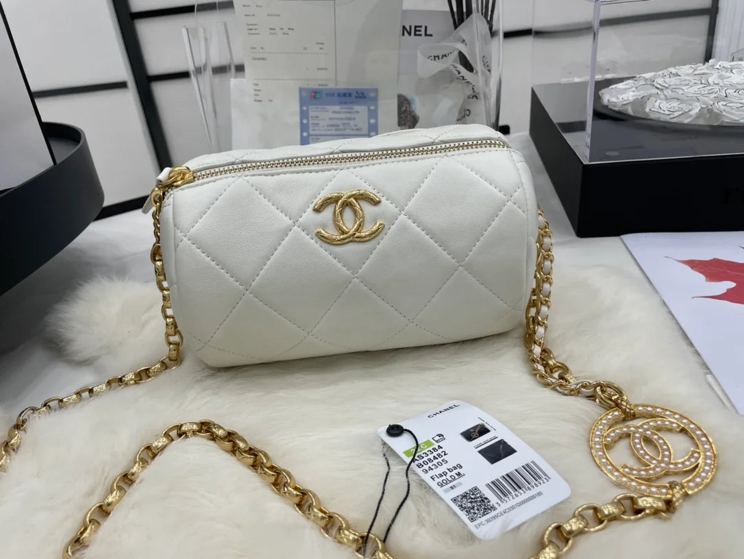 White Mini Bowling Bag T5816