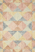 Ivory Multi Geometric Area Rug L71689