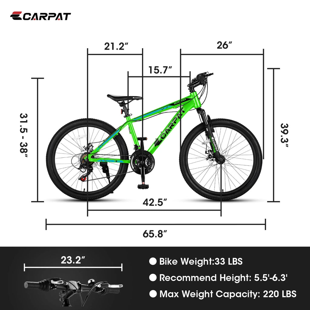 24 inch 21-Speed Mountain Bike with Disc Brake Q4530