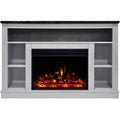 47 in. White Electric Fireplace Heater with TV Stand P6015