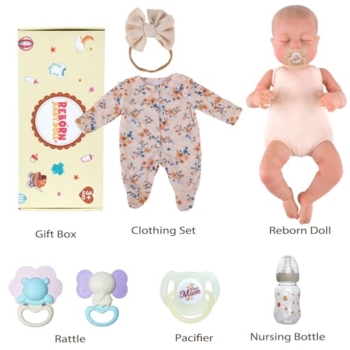 20 Inch Soft Body Realistic Newborn Baby Dolls with Clothes and Toy Accessories T645798