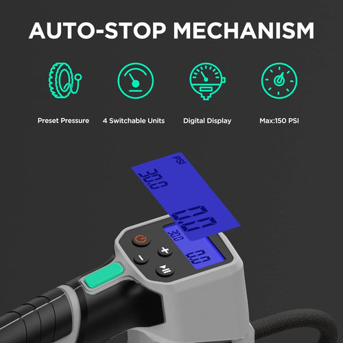 20V Cordless Tire Inflator with 2.0 Ah Battery & Fast Charger, 150 PSI, Pack of 2 I7684