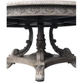 72 in. Grey Mahogany Wood Round Dining Table C10846