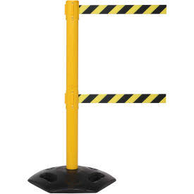 Red Twin Retractable Belt Barrier T34223