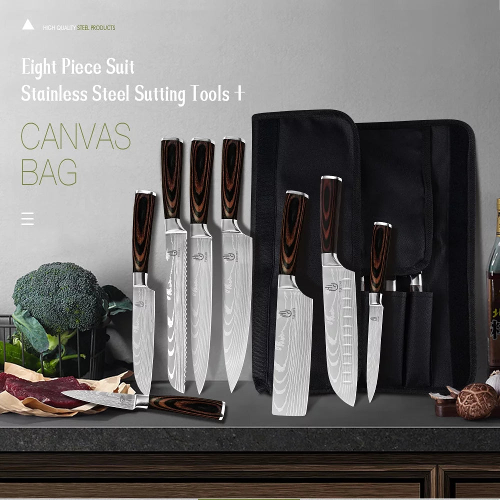 14 Pc German Stainless Steel Kitchen Knife Set S993042