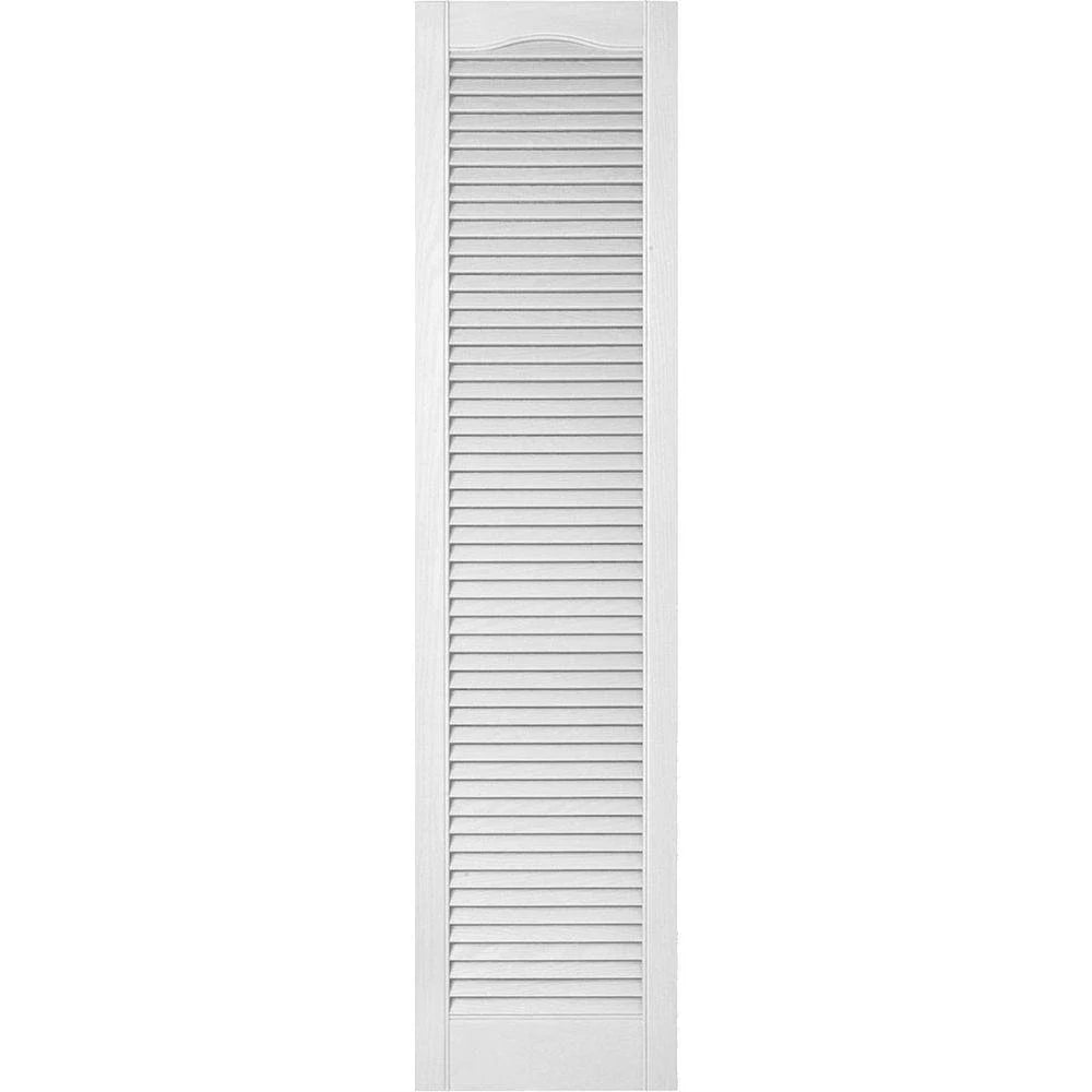 Vinyl Cathedral Top Open Louver Shutters N2716