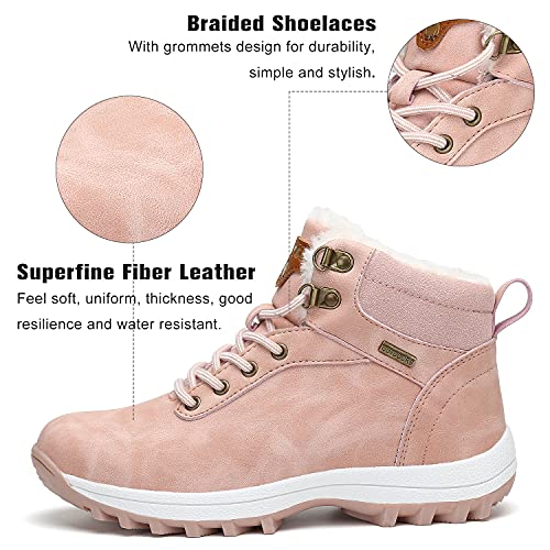 Mens Hiking Boots Winter Warm Snow Boot Water Resistant Non Slip Soft Lined C23232