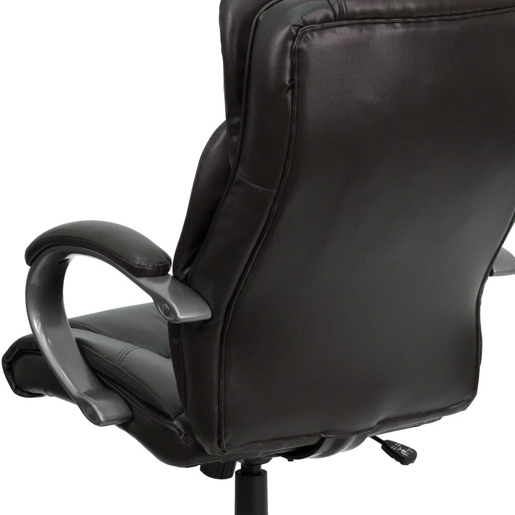 High Back Espresso Brown Executive Swivel Office Chair with Loop Arms F65425