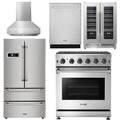 30 Propane Gas Range, Range Hood, Refrigerator, Dishwasher, Wine Cooler K574