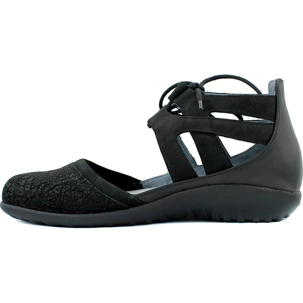 Black Crackle Velvet Raven Shoes Q683743